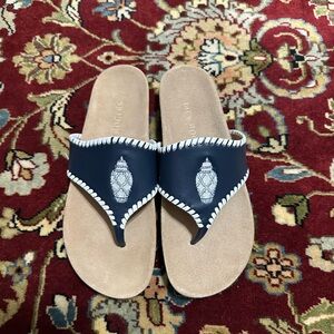 NWOT Jack Rogers navy blue / white sandals